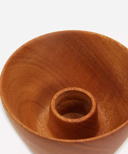 S/2 Mini Bowl Candleholder - Mahogany