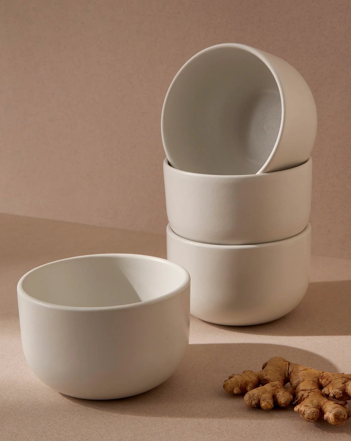 S/4 Tunisian Bowl - Matte White