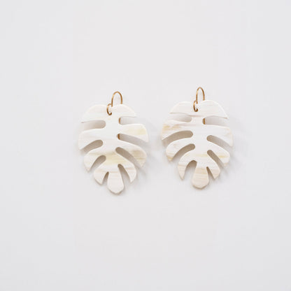 Monstera Palm Earrings