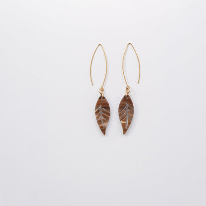 Small Dangling Leaf Earrings