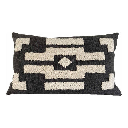 Punch Needle Ndebele Lumbar Pillow - Pattern 3