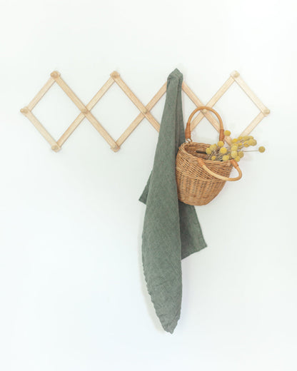 Stone Washed Linen Tea Towel - Iron Ore