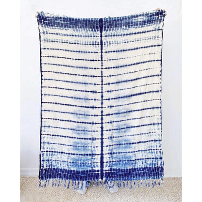 Indigo Shibori Throw - Spine