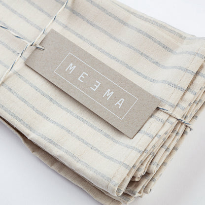 Natural Striped Cotton Napkin - set of 4