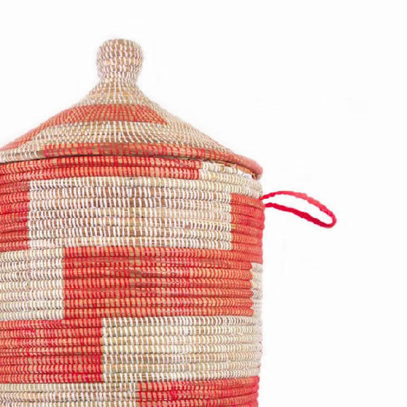 Large Storage Basket - Red Stripe