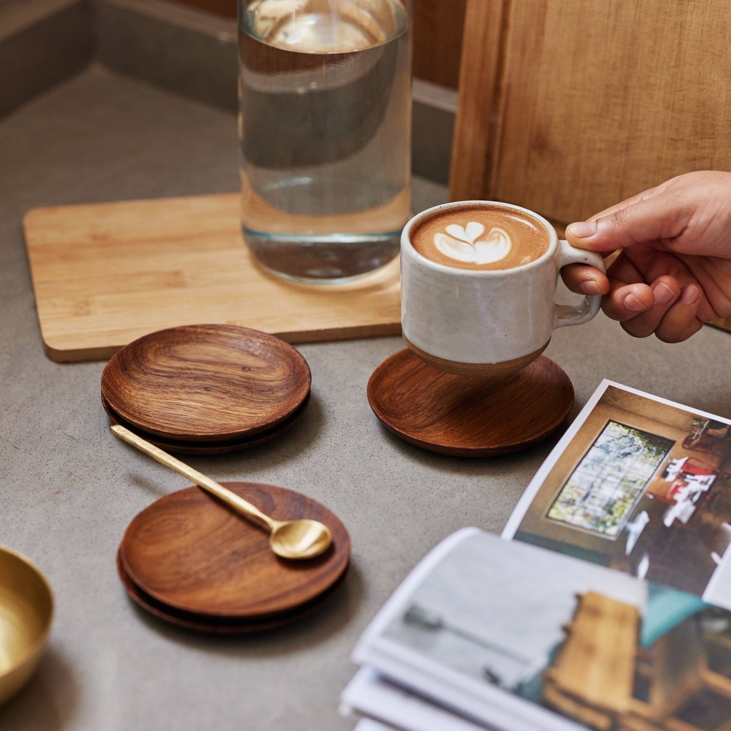 Reclaimed Teak Coasters - set of 4