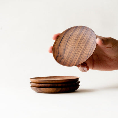 Reclaimed Teak Coasters - set of 4