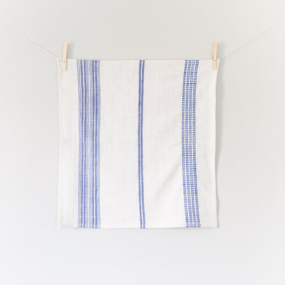 Aden Napkins, Natural / Blue - set of 4