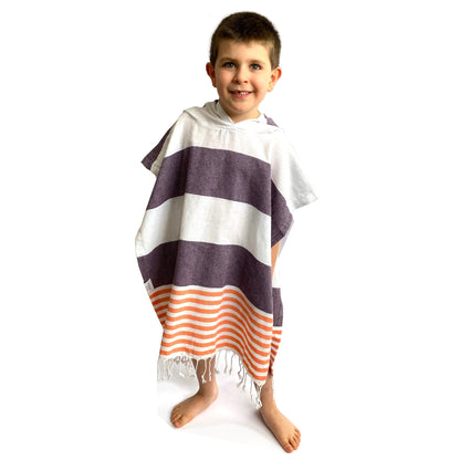 Veracruz Hooded Poncho Towel - Purple