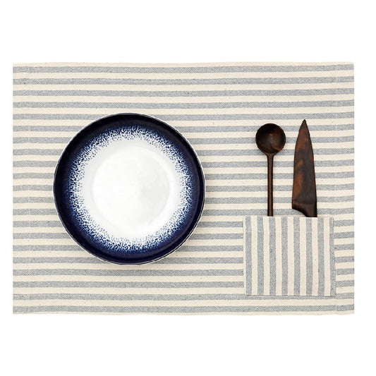 Placemats - Striped With Pocket / set of 4