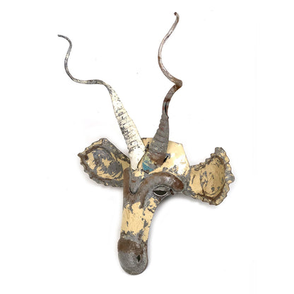 Kudu Animal Mask - Recycled Metal Wall Art