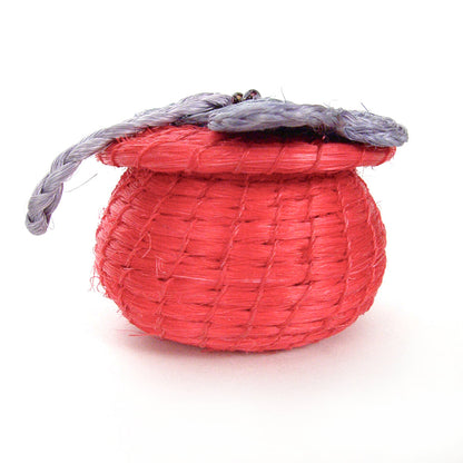 Elephant Lidded Basket - Pink