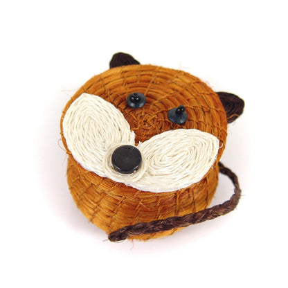 Fox Lidded Basket