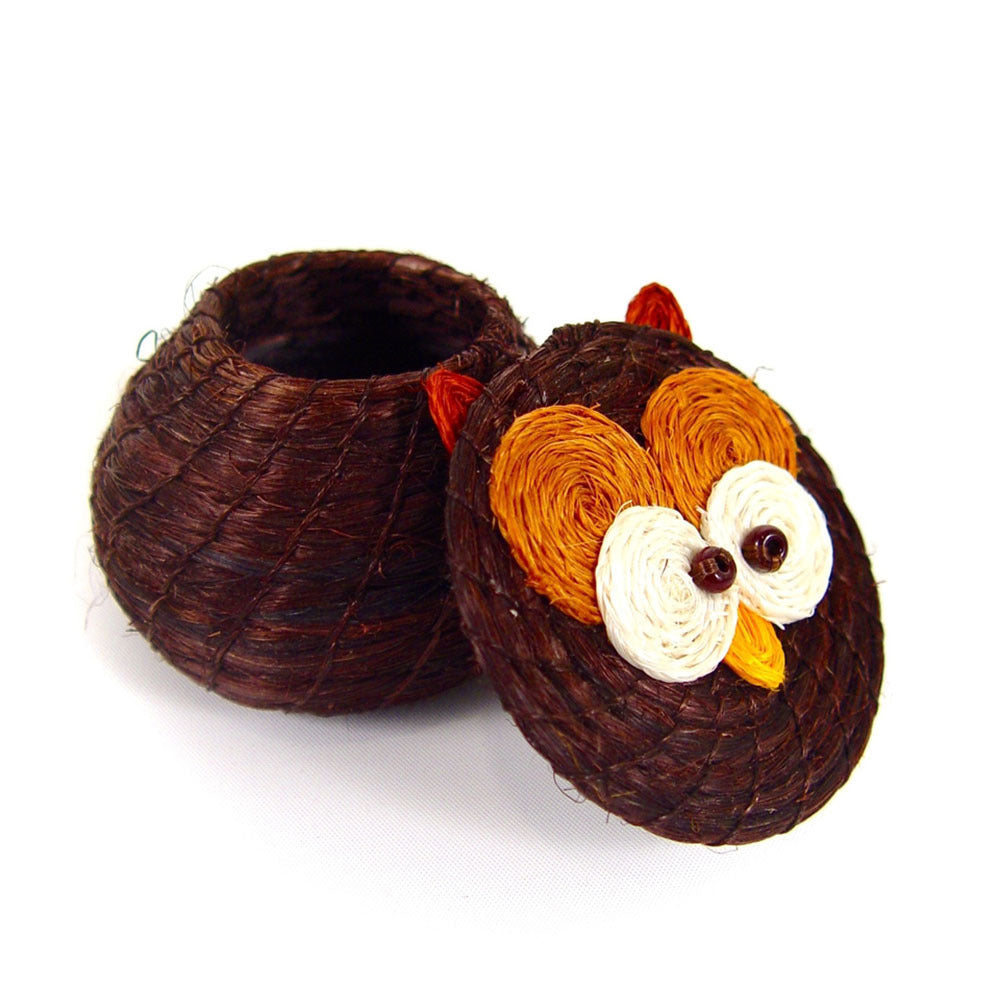 Owl Lidded Basket