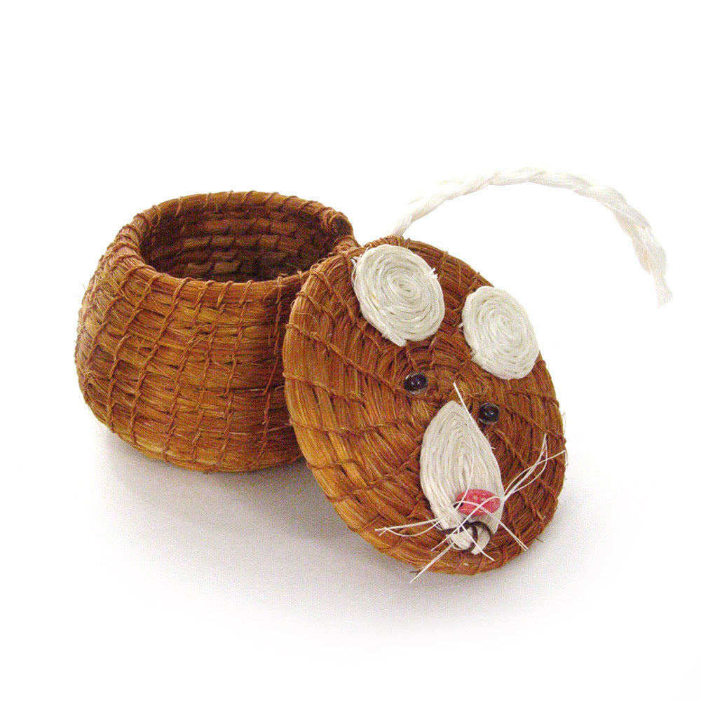 Toothy Mouse Lidded Basket