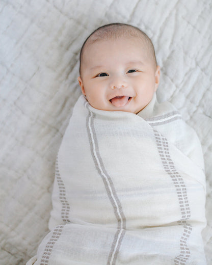 Baby Swaddle Blanket - Stone