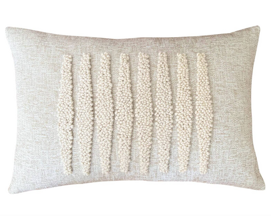 Punch Needle Lumbar - Zulu Pattern No 4. Cream